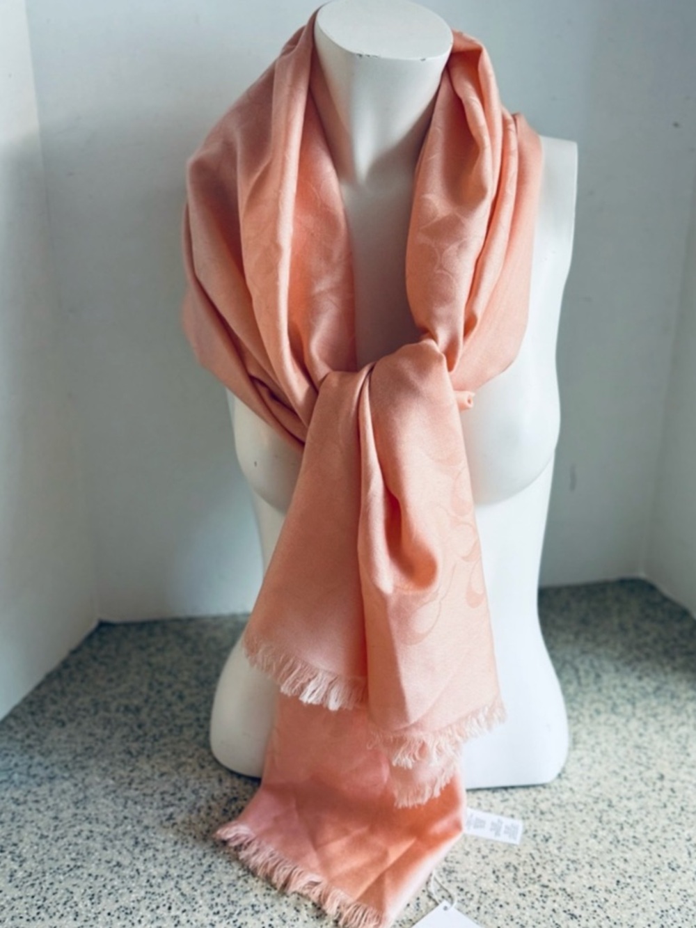 Coach Luxury Light peachWomen's Wrap Scarf - wool Silk Shawl/Wrap